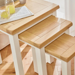 The Furniture Market Cotswold Cream Nest Of 3 Tables - thumbnail 6