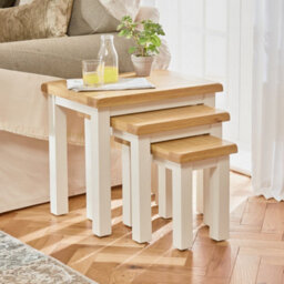 The Furniture Market Cotswold Cream Nest Of 3 Tables - thumbnail 3