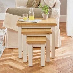 The Furniture Market Cotswold Cream Nest Of 3 Tables - thumbnail 4