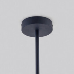 Houseof Frosted Glass Opal Ball Shade Disk Ceiling Light - Charcoal Grey Black - thumbnail 3