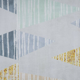 Beliani Area Rug Multicolour Geometric Distressed Pattern 80 X 150 Cm - Low Pile Polyester - thumbnail 5