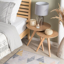 Beliani Area Rug Multicolour Geometric Distressed Pattern 80 X 150 Cm - Low Pile Polyester - thumbnail 2