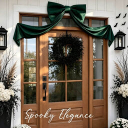 Amorly 48In Oversized Giant Green Bow, Gothic Hanging Decor For Halloween, Mantel, Entryway,wall,christmas Tree Topper & Party Decoration - thumbnail 5