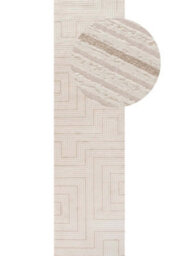 The Rugs Carmel Cream/beige Geometric Design Area Rug And Runner Non Shedding, Stain Resistant, Soft - thumbnail 9