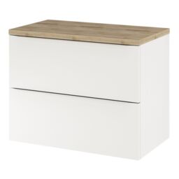 GoodHome Hartland Natural Oak Veneer Straight Solid Oak Worktop (T) 2.7Cm X (L) 80.5Cm X (W) 45.5Cm - thumbnail 5