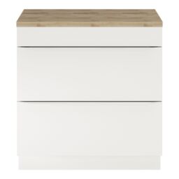 GoodHome Hartland Natural Oak Veneer Straight Solid Oak Worktop (T) 2.7Cm X (L) 80.5Cm X (W) 45.5Cm - thumbnail 6