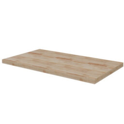 GoodHome Hartland Natural Oak Veneer Straight Solid Oak Worktop (T) 2.7Cm X (L) 80.5Cm X (W) 45.5Cm