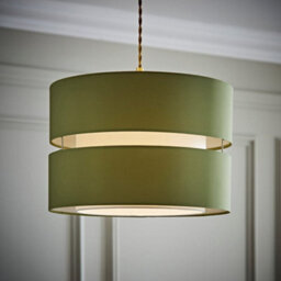 Valuelights Sophia Large Olive 2 Tier Ceiling Light Shade And Bulb (D)35Cm - thumbnail 2