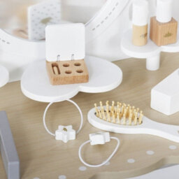 Hygrad Built to Survive Girls Wooden Dressing Table And Stool Set Kids Make Up Table With Accessories - thumbnail 4