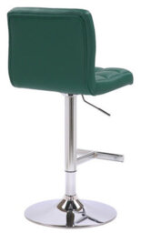 Lamboro Allegro Leather Single Kitchen Bar Stool, Chrome Footrest, Adjustable Swivel Gas Lift, Breakfast Bar & Home Barstool, Sage Green - thumbnail 4