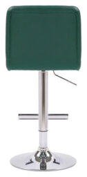 Lamboro Allegro Leather Single Kitchen Bar Stool, Chrome Footrest, Adjustable Swivel Gas Lift, Breakfast Bar & Home Barstool, Sage Green - thumbnail 5