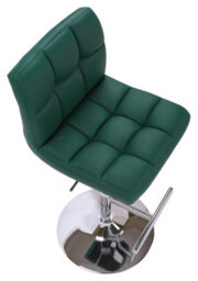 Lamboro Allegro Leather Single Kitchen Bar Stool, Chrome Footrest, Adjustable Swivel Gas Lift, Breakfast Bar & Home Barstool, Sage Green - thumbnail 6
