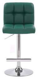 Lamboro Allegro Leather Single Kitchen Bar Stool, Chrome Footrest, Adjustable Swivel Gas Lift, Breakfast Bar & Home Barstool, Sage Green - thumbnail 3