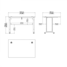 Wyld Haus Dris 120Cm White Office Desk Modern Wooden Design - thumbnail 8