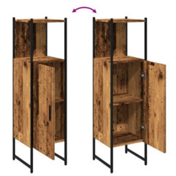 Walplus Bathroom Cabinet Old Wood 33X33X120.5 Cm Engineered Wood - thumbnail 8