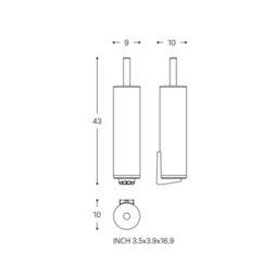 Cosmic Toilet Brush, White Matt, Freestanding Or Wall-Mounted. Collection Bwc - thumbnail 6