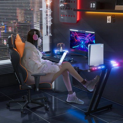 140X60Cm Led Gaming Desk Computer Table Workstations - image 1