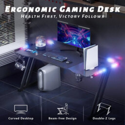 140X60Cm Led Gaming Desk Computer Table Workstations - thumbnail 4