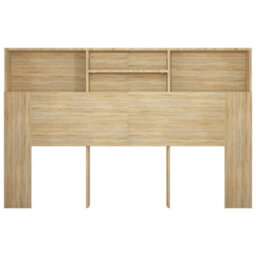 Vidaxl Headboard Cabinet Sonoma Oak 160X19X103.5 Cm Headboard Cabinets - thumbnail 5