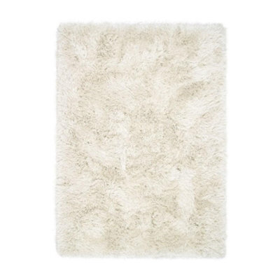 Ivory Shaggy Rug, Anti-Shed Plain Rug, Modern Luxurious Rug For Bedroom, Living Room, & Dining Room-60Cm X 120Cm - image 1