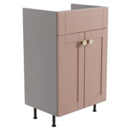 Ashford Matt Dusty pink Freestanding Vanity unit (W)495mm (H)820mm