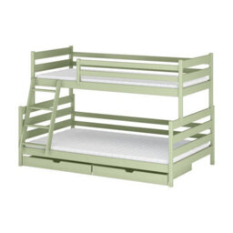 Arte Fami Olive Wooden Bunk Bed With Drawers - No Mattresses - 90 X 200 Cm & 120 X 200 Cm - thumbnail 5