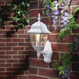 Polperro Adjustable White Pir Outdoor Wall Light 60W - thumbnail 2