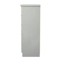 Rovigo Ready Assembled Gloss Dusk Grey 5 Drawer Bedside Chest (H)1074mm (W)395mm (D)411mm - thumbnail 6
