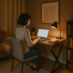 Homeology Adonis Walnut With Matte Black Legs Ergonomic Home Office Luxury Desk - thumbnail 9