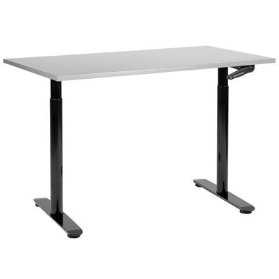 Beliani Manual Adjustable Standing Desk Destinas Grey/ Black 120 Cm 72 Cm - image 1
