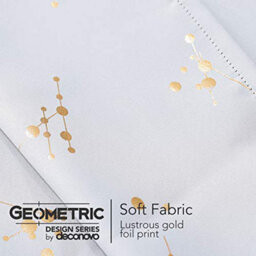 Deconovo Blackout Eyelet Curtains, Gold Constellation Printed Curtains For Boys Bedroom, 46 X 72 Inch, Silver Grey, 2 Panels - thumbnail 5