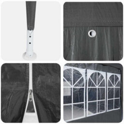 Walplus Party Tent Anthracite, White 600 X 400 X 266 Cm - thumbnail 7