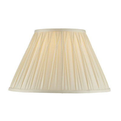 Tapered Cylinder Lamp Shade - Ivory Silk - 60W E27 Or B22 - Living Room - E10069 - image 1