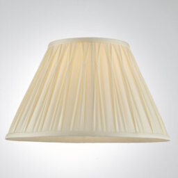 Tapered Cylinder Lamp Shade - Ivory Silk - 60W E27 Or B22 - Living Room - E10069 - thumbnail 3