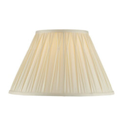 Tapered Cylinder Lamp Shade - Ivory Silk - 60W E27 Or B22 - Living Room - E10069 - thumbnail 1