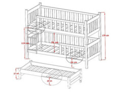 Arte Olive Modern Emily Bunk Bed With Trundle & Storage W198Cm - Nature-Inspired Triple Sleeper For Organised Family Spaces - thumbnail 2