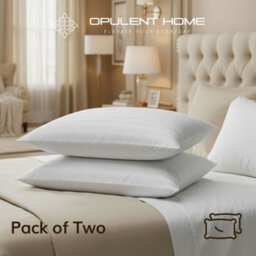 Opulent Home Hotel Quality Ultra Soft Striped Pillow - Anti-Allergy, Medium-Firm Support - Pack Of 2 - thumbnail 2