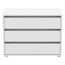 FurniComp LTD Furnicomp Dallas Universal 3 Drawers Matt White 80Cm Large Internal Chest Of Drawers For Wardrobes - thumbnail 2