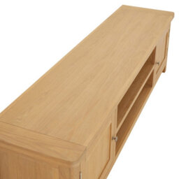 The Furniture Market Marbury Oak Extra Large Widescreen Tv Unit Stand Up To 80 Tv Size - thumbnail 7