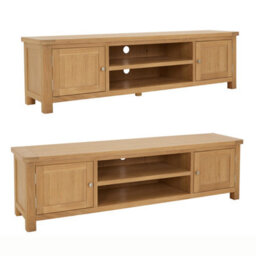 The Furniture Market Marbury Oak Extra Large Widescreen Tv Unit Stand Up To 80 Tv Size - thumbnail 5
