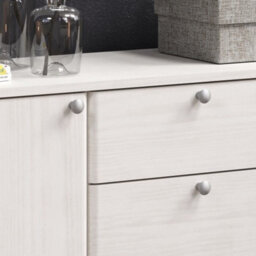 Core Products Augusta Curve Sideboard With 2 Doors, 3 Drawers, White H55.2Cm X W130.6Cm X D43.0Cm - thumbnail 5
