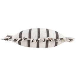 Wylder Connie Striped Ruffle Polyester Filled Cushion, Chocolate , 35Cm X 50Cm - thumbnail 3