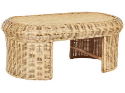 Wyld And Coco Natural Rattan Oval Garden Coffee Table 96 X 60 Cm - Outdoor Patio And Sunroom - thumbnail 3