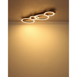 Luminosa Lighting Luminosa Tisha 86X30Cm Integrated Led Semi Flush Ceiling Light Matt Black 4X Led 3000K - thumbnail 5