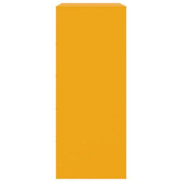 Berkfield Highboard Mustard Yellow 67X39X95 Cm Steel - thumbnail 8