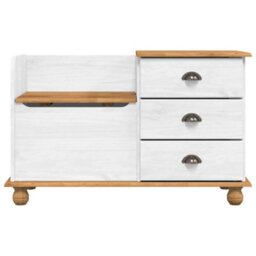 Walplus Entryway Storage Bench With Drawer Askim White 100 X 39 X 62 Cm - thumbnail 6