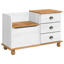 Walplus Entryway Storage Bench With Drawer Askim White 100 X 39 X 62 Cm - thumbnail 2