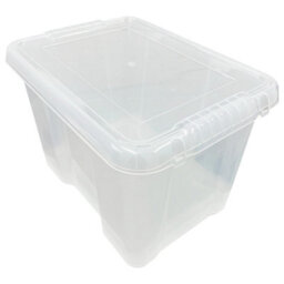 Storm Trading Group 2 X Heavy Duty Multipurpose 24 Litre Home Office Clear Plastic Storage Containers With Lids - thumbnail 1