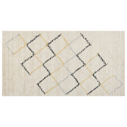 Beliani Rug Tezpur Beige 80 X 150 Cm Cotton - thumbnail 1