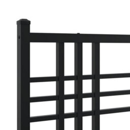 Berkfield Metal Bed Frame Without Mattress With Footboard Black 137X190Cm - thumbnail 7